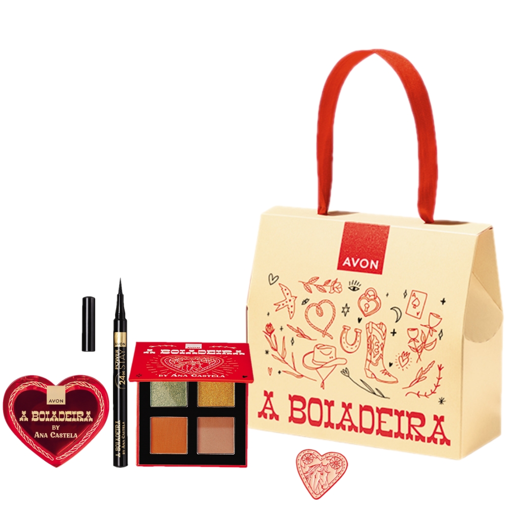 Kit Ana Castela Caneta Delineadora + Blush Facil + Paleta