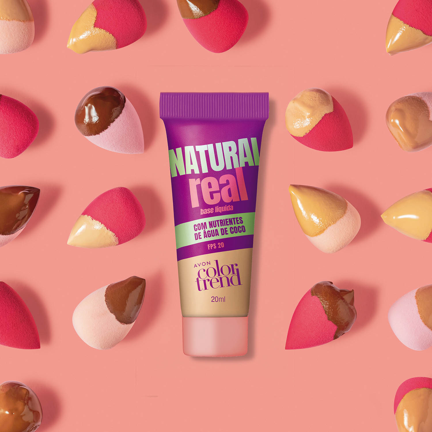 AVON COLOR TREND NATURAL REAL BASE LÍQUIDA FPS 20 240 N