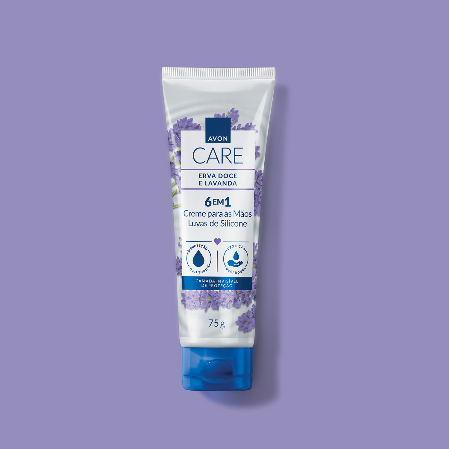 AVON CARE CREME PROTETOR PARA MÃOS LUVAS DE SILICONE ERVA DOCE E LAVANDA