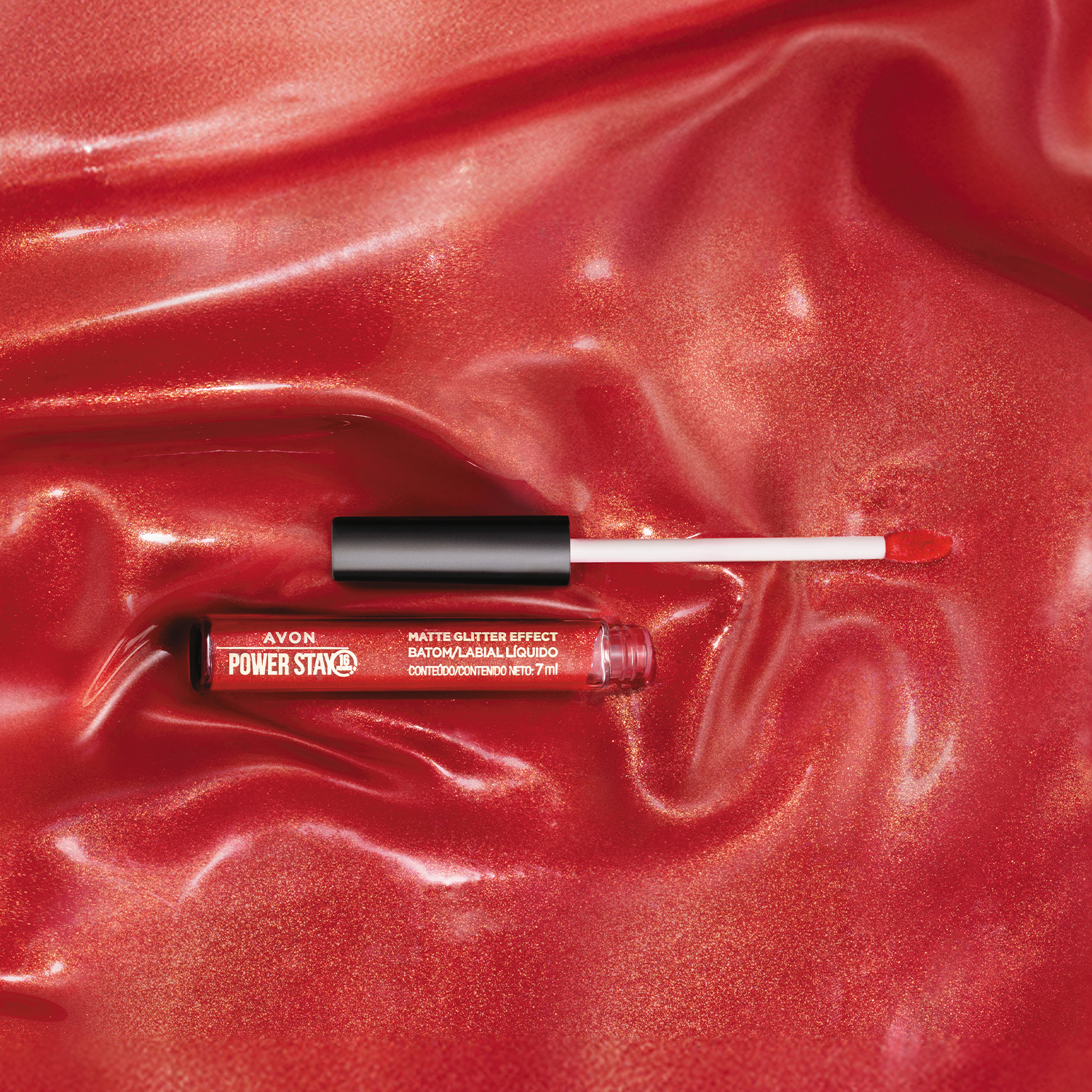 AVON POWERSTAY BATOM LÍQUIDO MATTE GLITTER EFFECT
