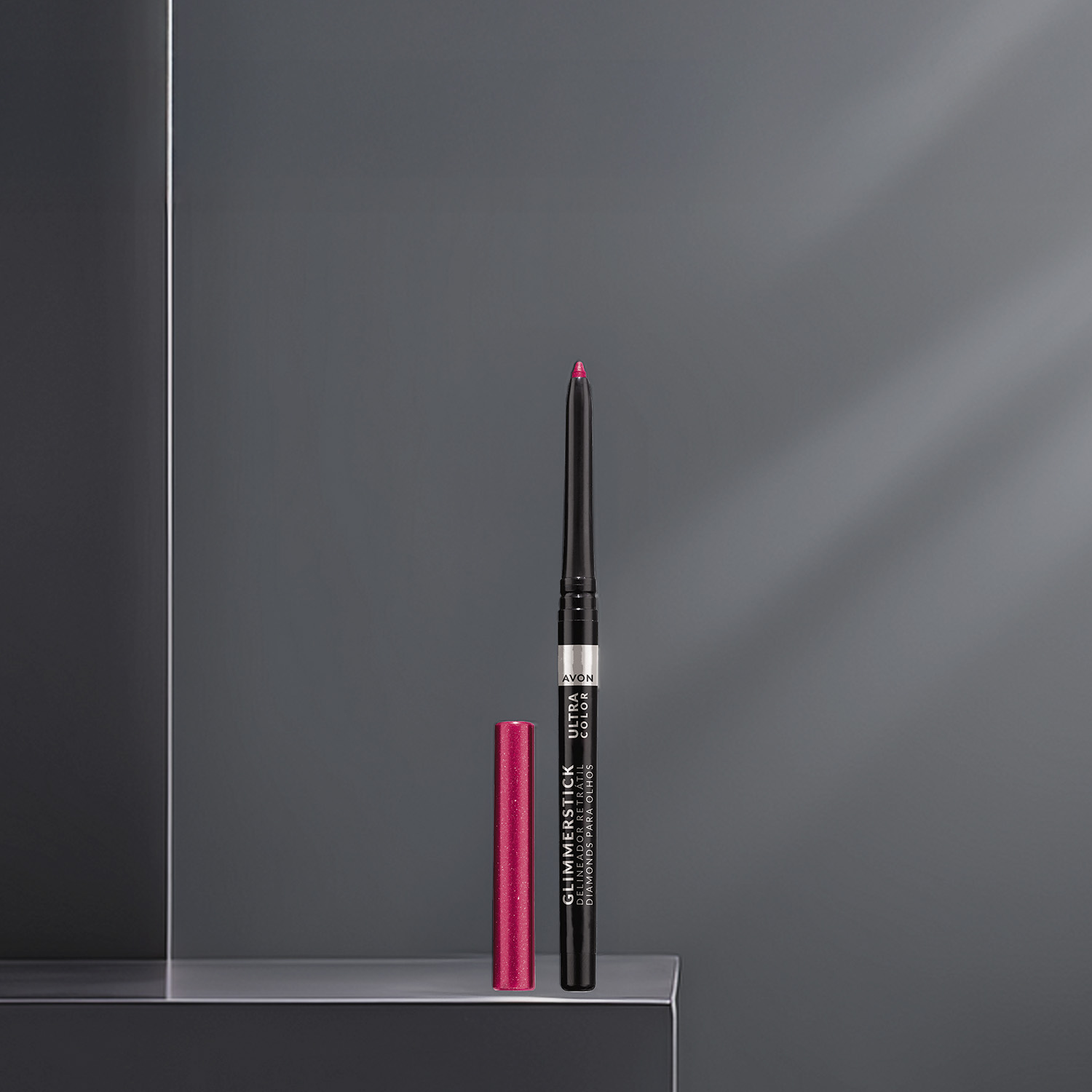 Delineador Retrátil Diamond Brilho Fucsia