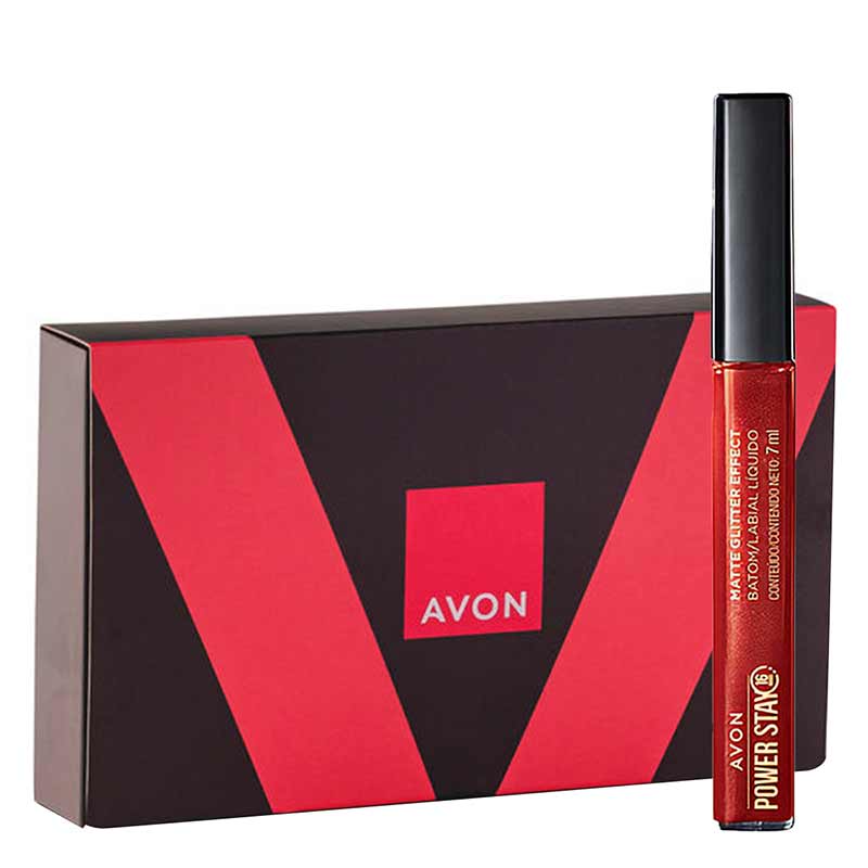 Presente Avon Batom Power Stay Brilho - Cereja Brilhante