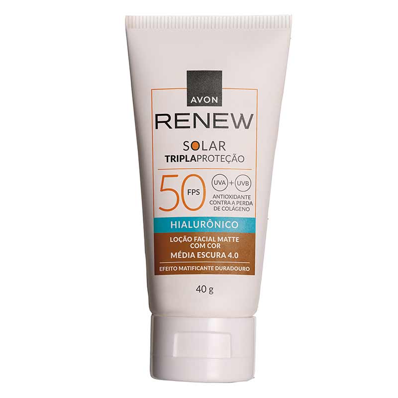 Renew Solar Fps 50 Cor Media Escura 4.0 40g
