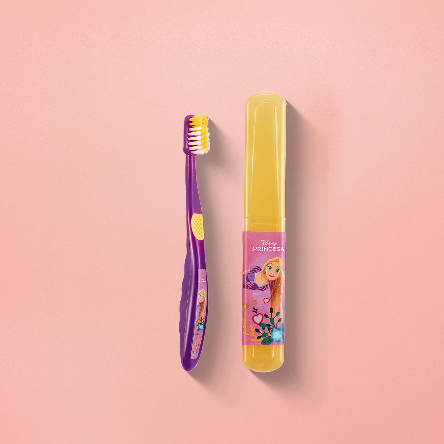 Escova De Dentes Com Estojo Rapunzel