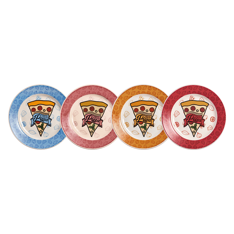 Kit 4 pratos rasos Pizza