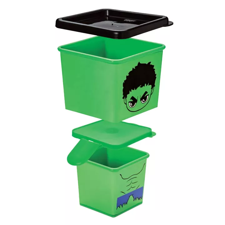 Kit 2 Potes Empilháveis Avengers - Hulk