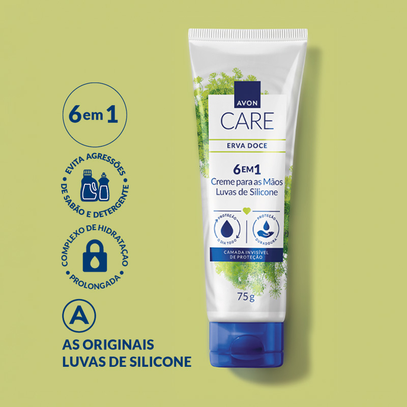 Luvas de Silicone Creme Protetor para as Mãos Erva Doce