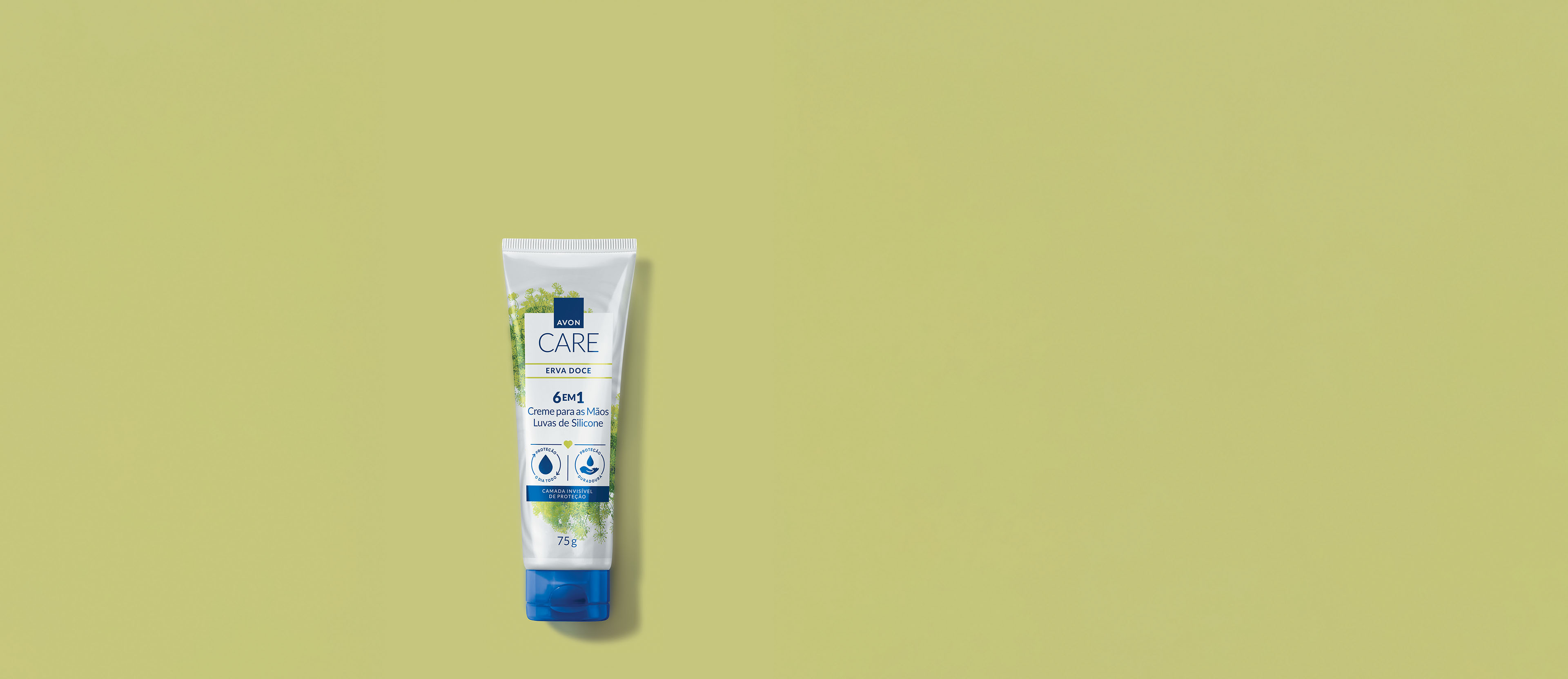 AVON CARE CREME PROTETOR PARA MÃOS LUVAS DE SILICONE ERVA DOCE