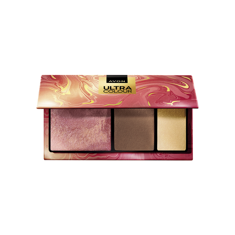 Ultra Color Paleta Facial Multifuncional Em Pó 3 Em 1 Golden Hour