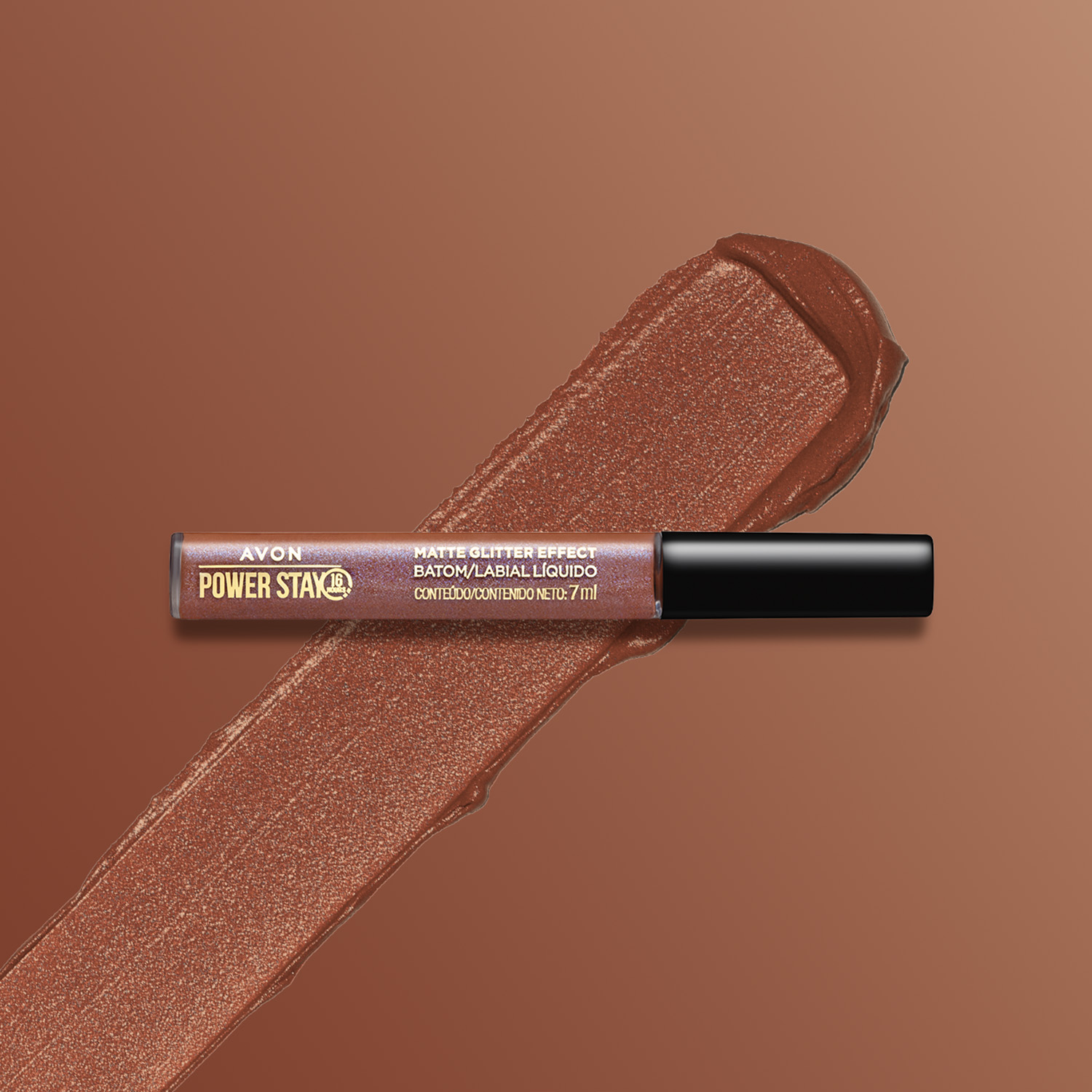 AVON POWERSTAY BATOM LÍQUIDO MATTE GLITTER EFFECT