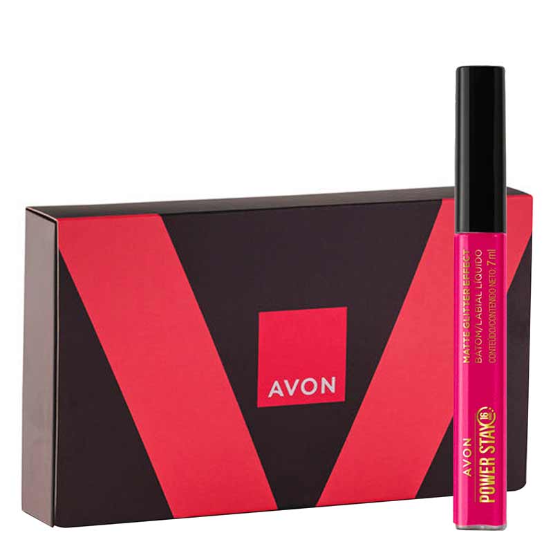 Presente Avon Batom Power Stay Brilho - Magenta Reluzente