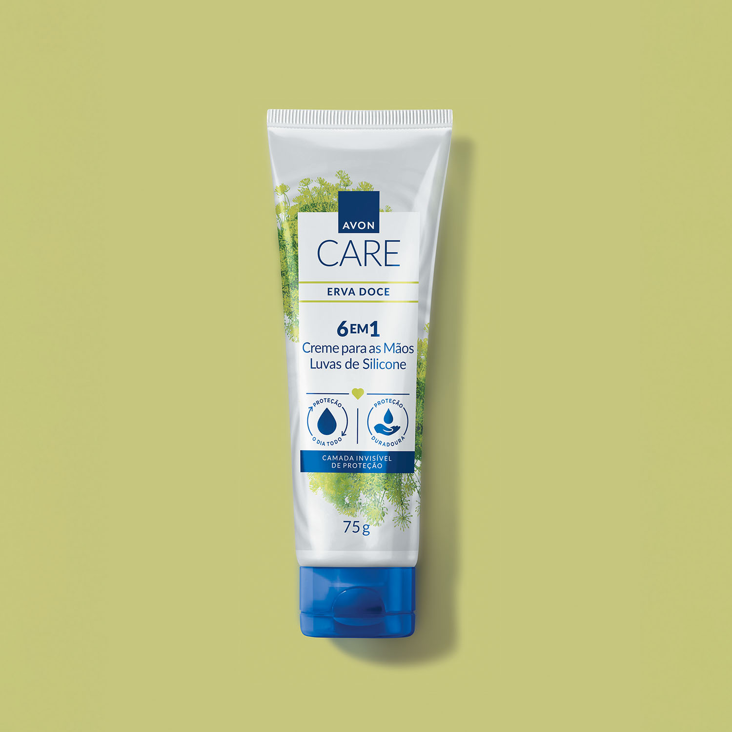 AVON CARE CREME PROTETOR PARA MÃOS LUVAS DE SILICONE ERVA DOCE