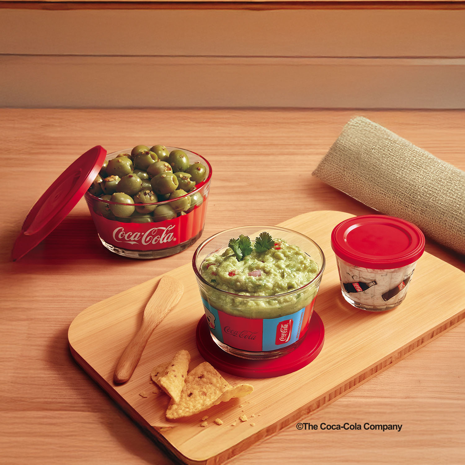 Kit 3 Potes de Vidro Coca-Cola