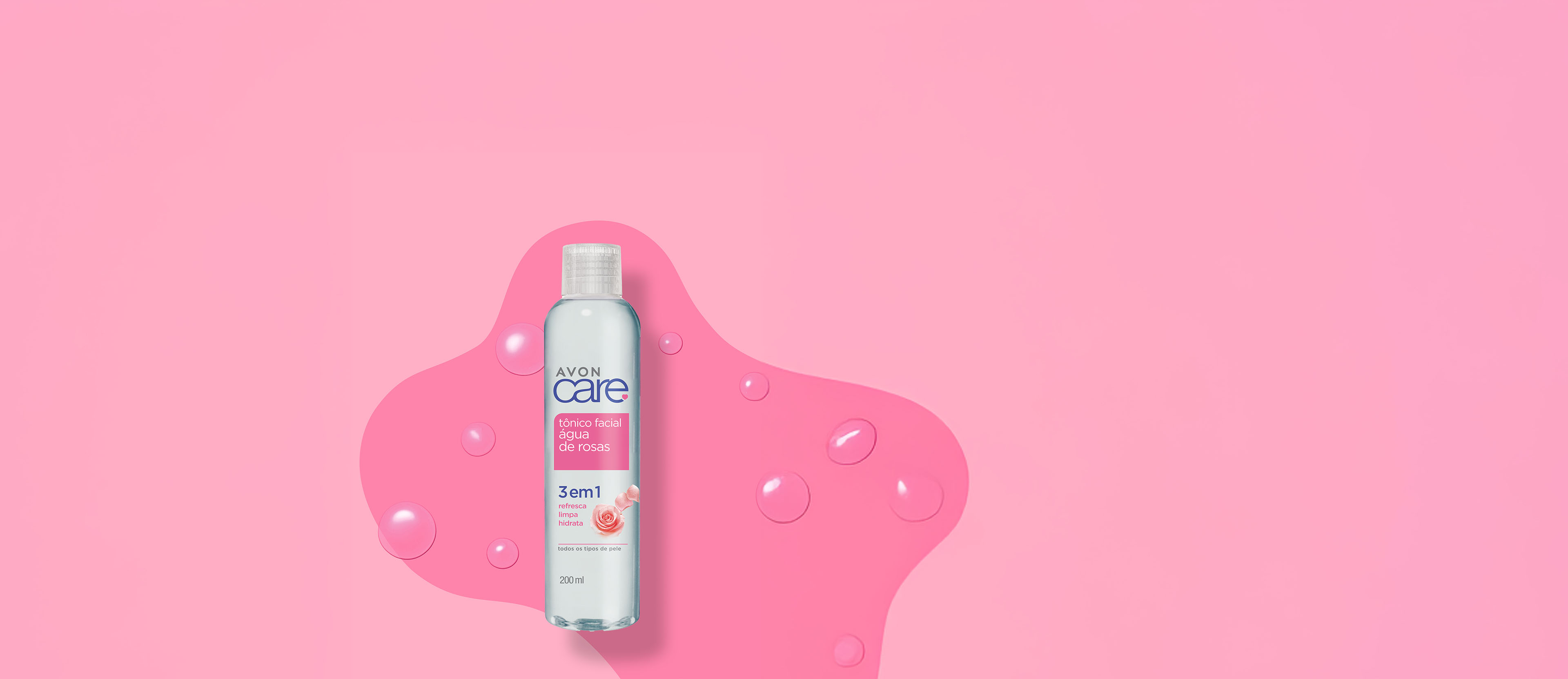 Avon Care Tônico Facial Água de Rosas 3 em 1