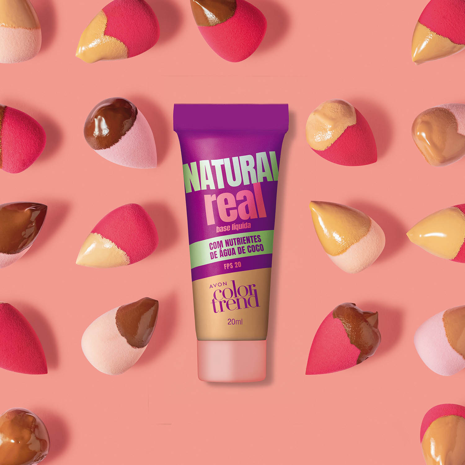 AVON COLOR TREND NATURAL REAL BASE LÍQUIDA FPS 20 240 N