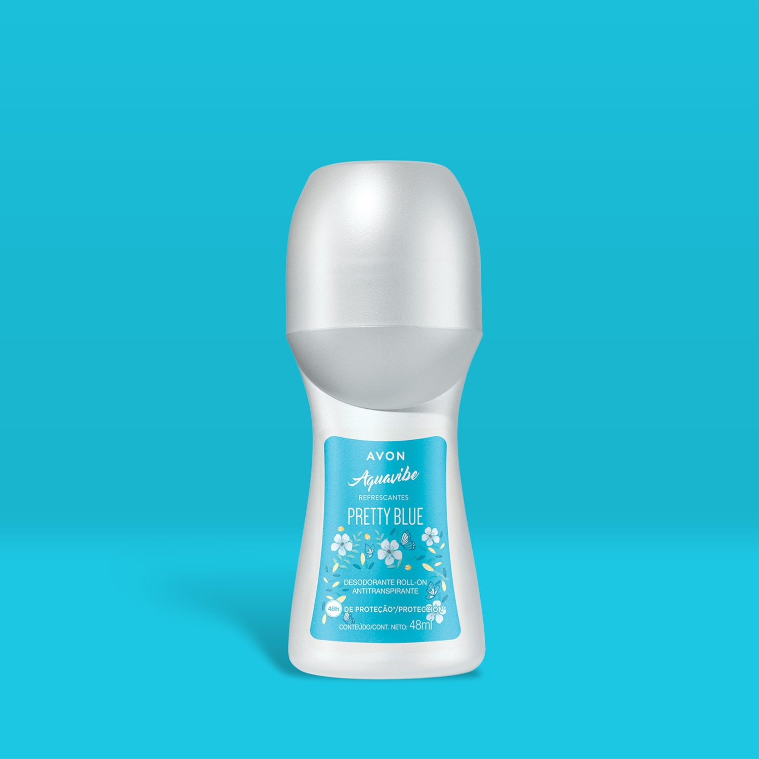 Desodorante Antitranspirante Roll-On Aquavibe Refrescantes Pretty Blue