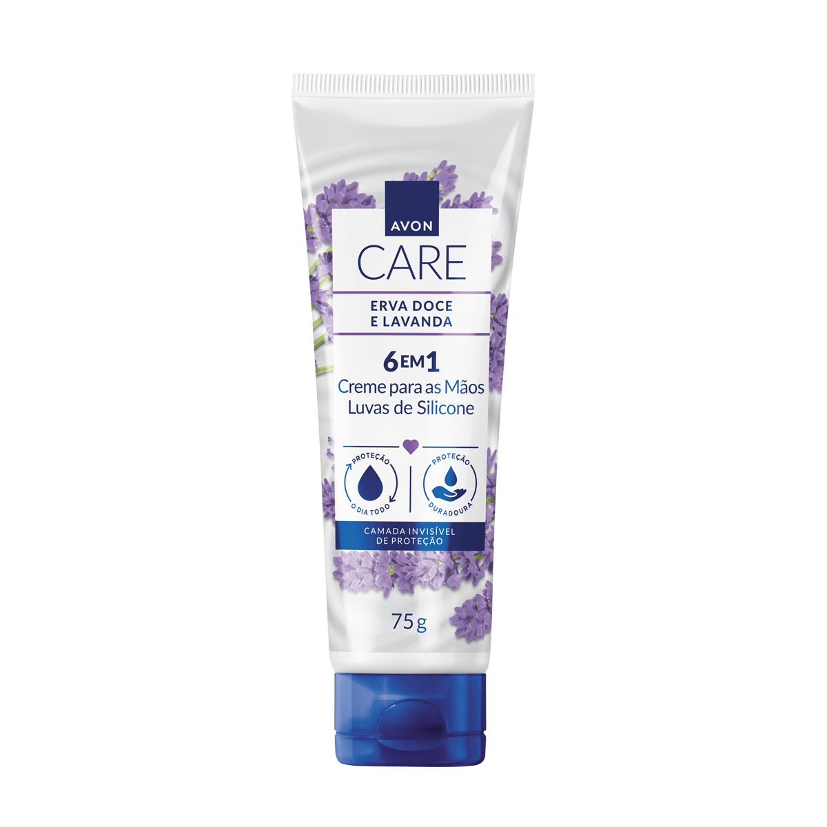 AVON CARE CREME PROTETOR PARA MÃOS LUVAS DE SILICONE ERVA DOCE E LAVANDA