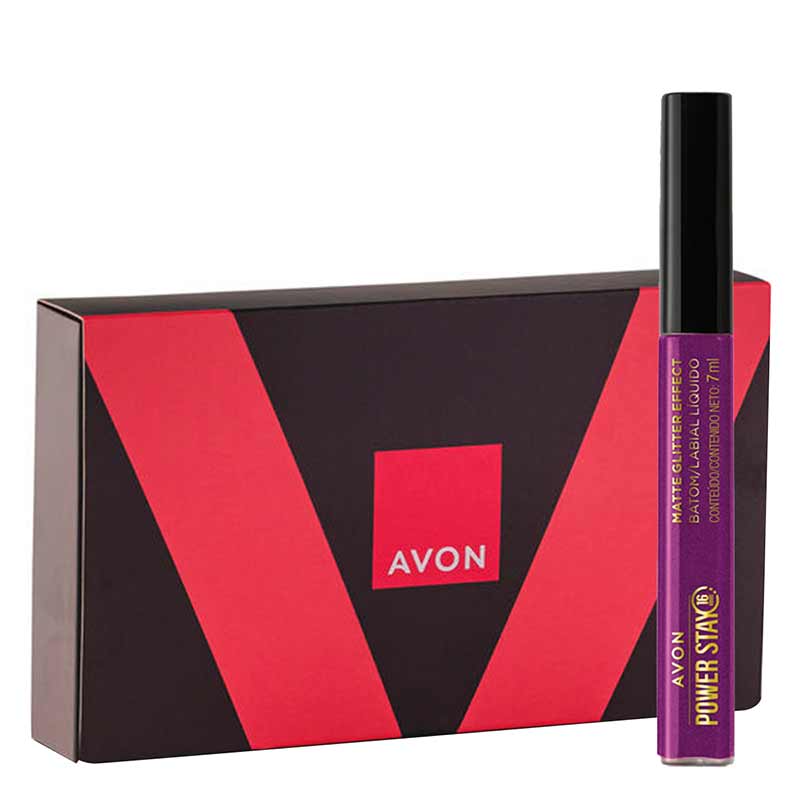 Presente Avon Batom Power Stay Brilho - Purpura Deslumbrante