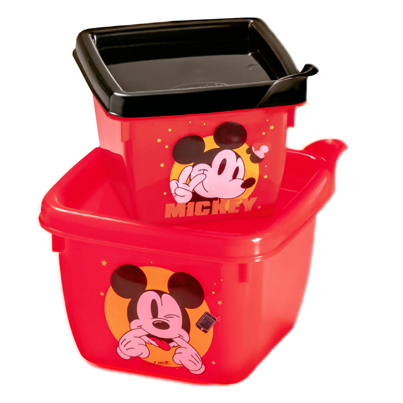 Kit Com 2 Potes Mickey Multicolor