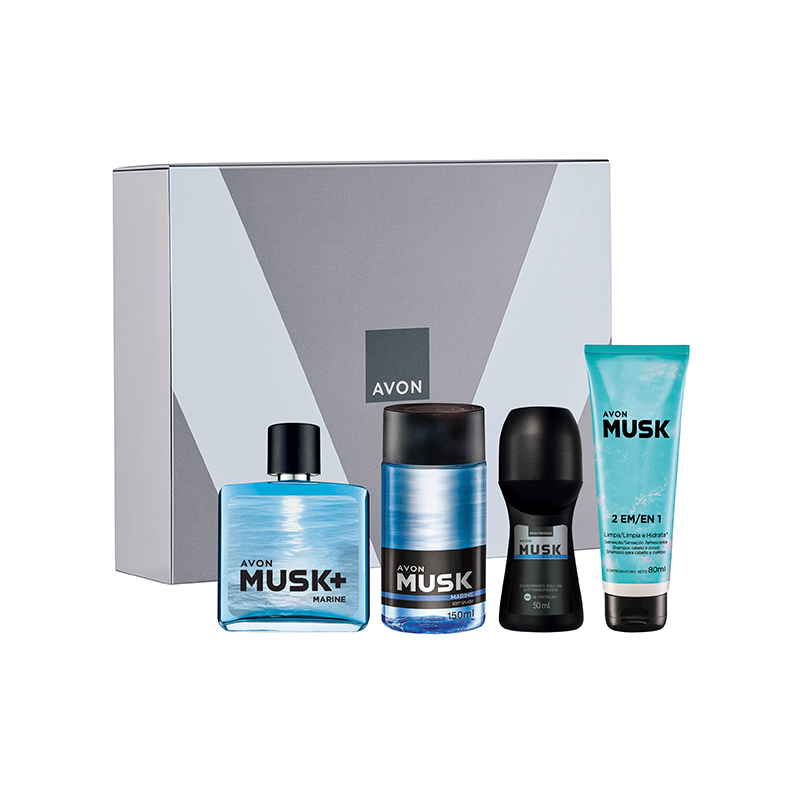Presente Avon Musk Marine Rotina Completa
