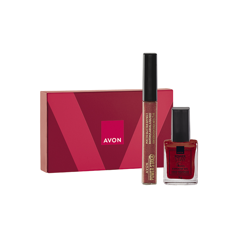 Presente Avon Power Stay Brilho Duo - Nude Iluminado