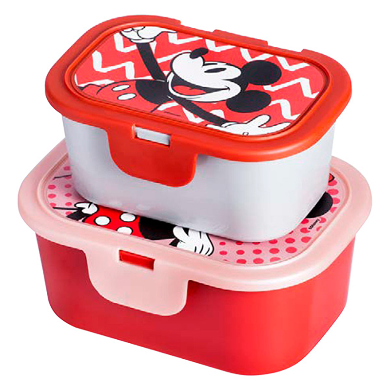 Jogo de 2 Potes Tampa Fixa Disney