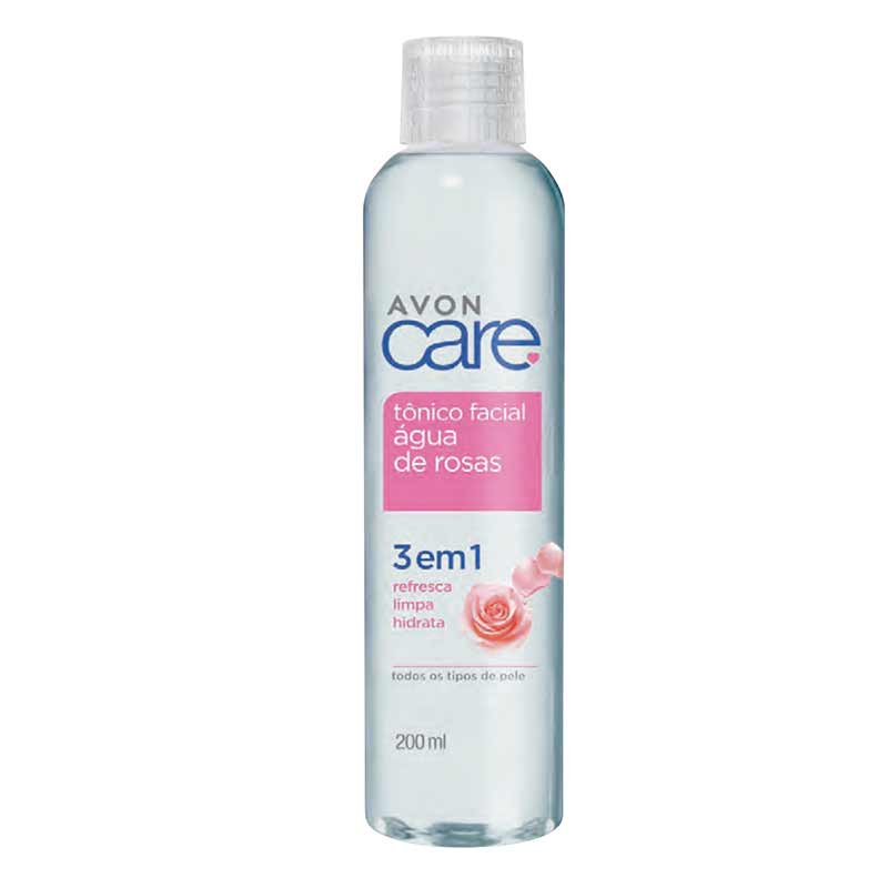Tonico Facial Avon Care Agua De Rosas 3 em 1 - 200ml
