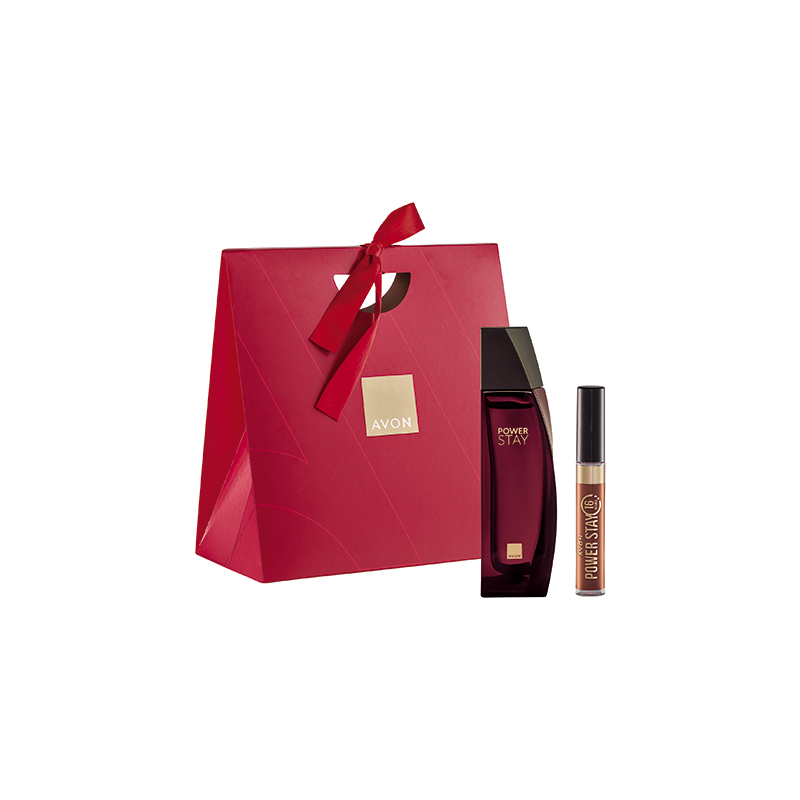 Presente Avon Power Stay Deo Parfum E Batom - Nude Coral