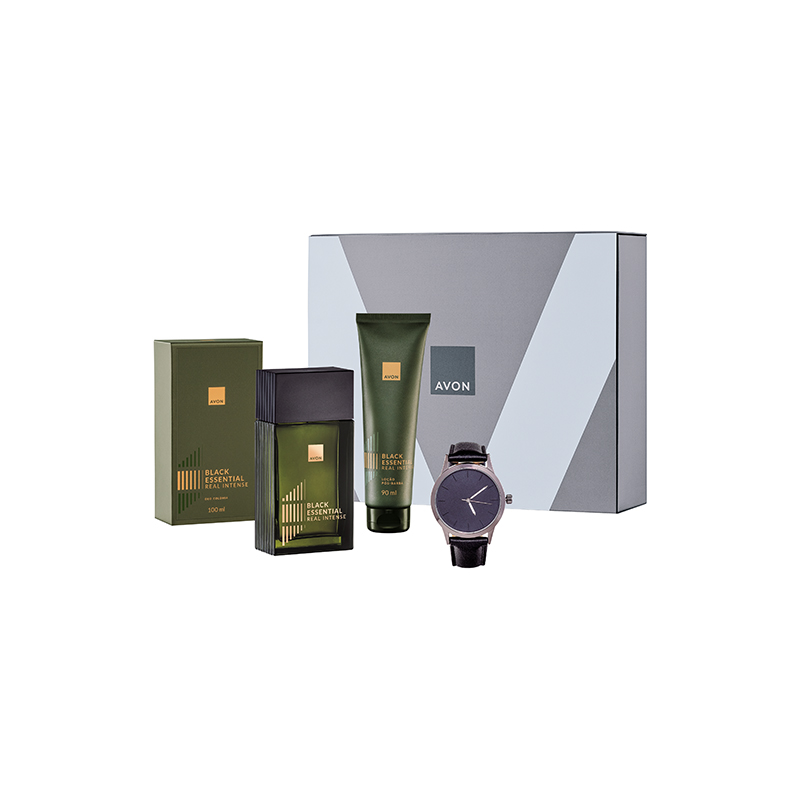 Presente Avon Black Essential Real Intense Superespecial