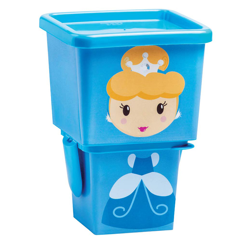 Kit 2 Potes Empilháveis Princesa Cinderela