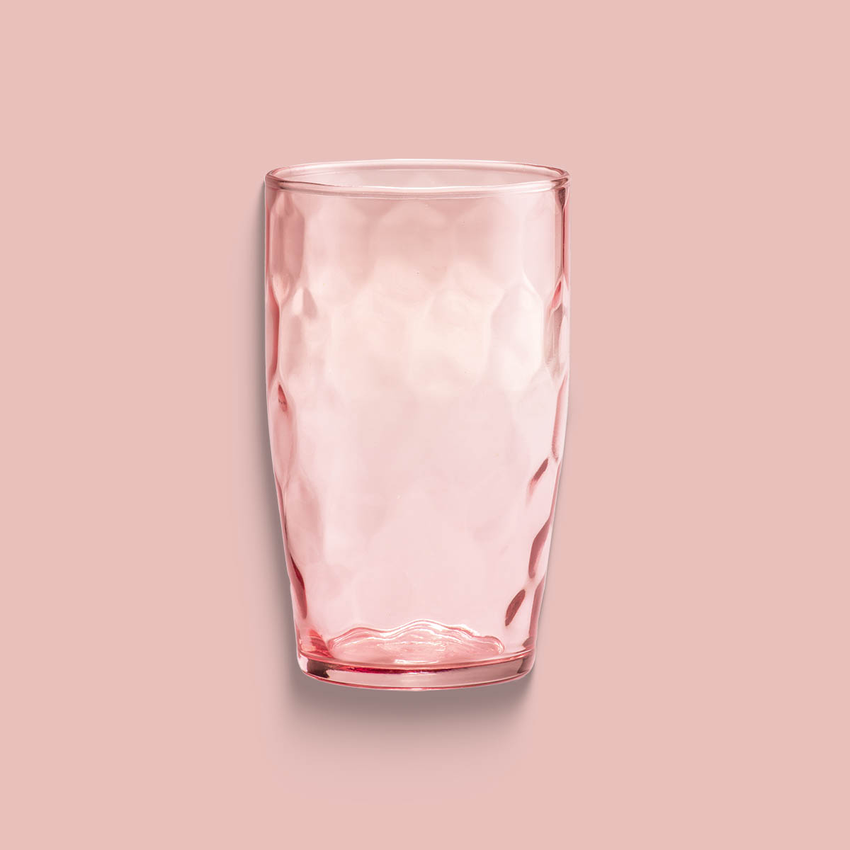 Copo de Vidro Rosa
