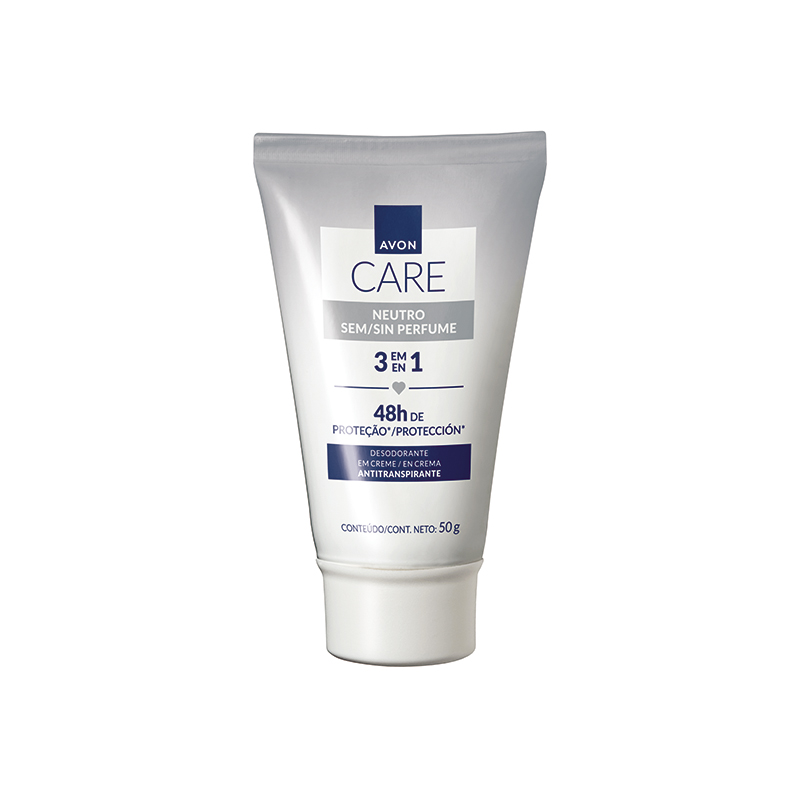 Avon Care Neutro Sem Perfume Desodorante Em Creme Antitranspirante 48H De Proteção