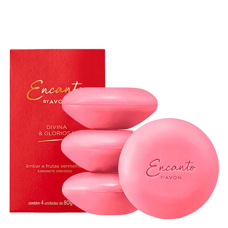 Avon Encanto Sab Barra Divina Glor 4X80G