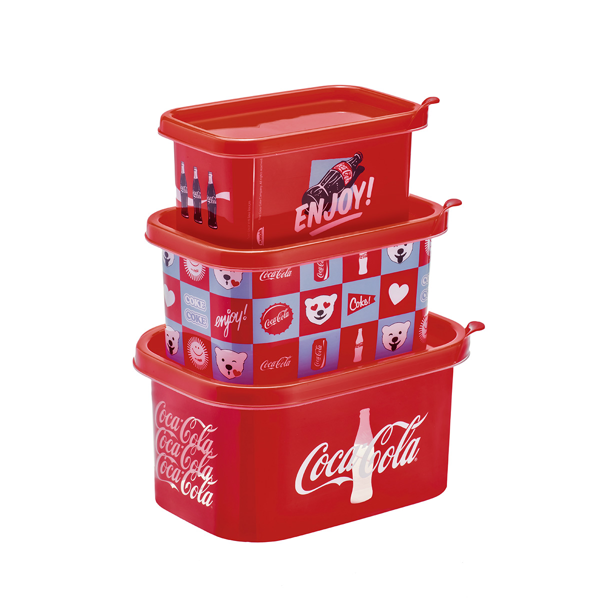 Kit 3 Potes Coca-Cola