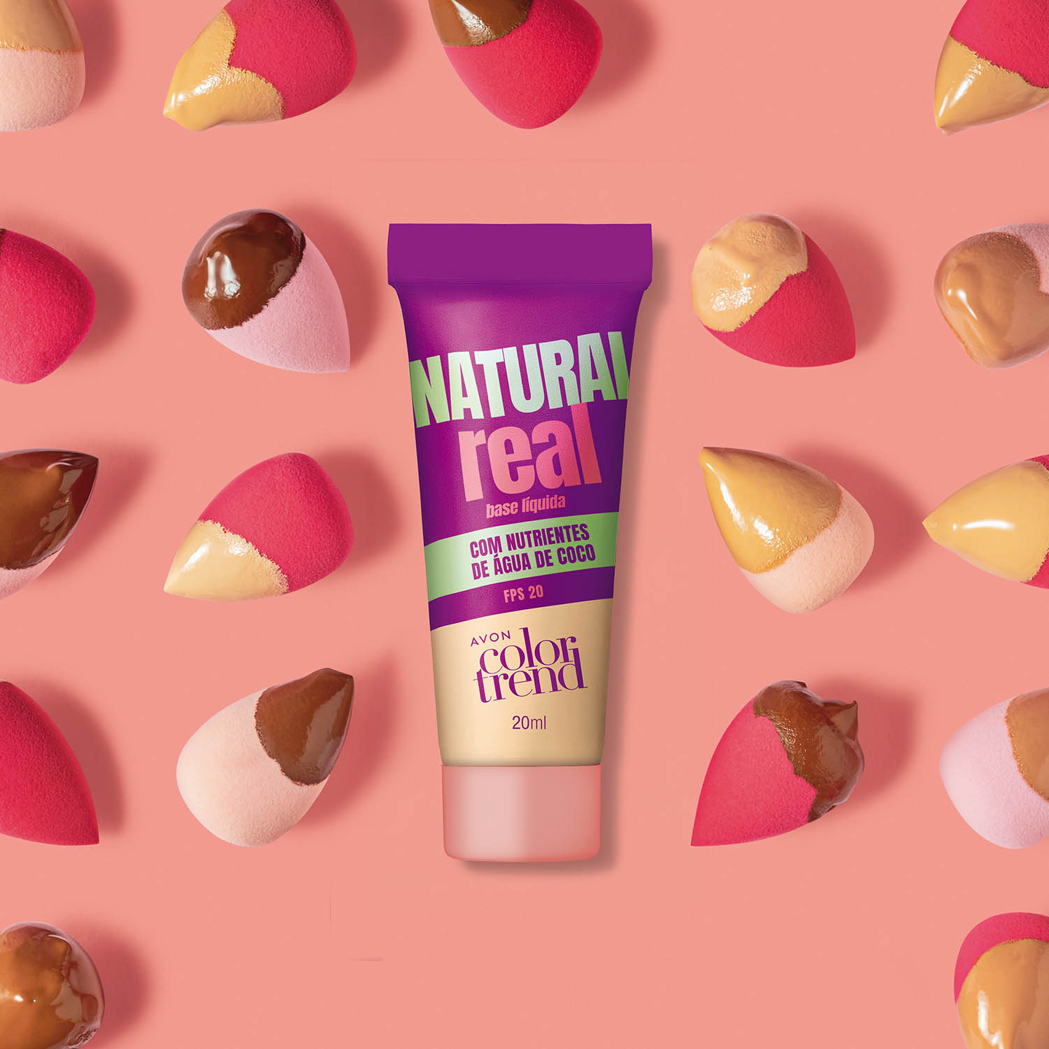 AVON COLOR TREND NATURAL REAL BASE LÍQUIDA FPS 20 240 N