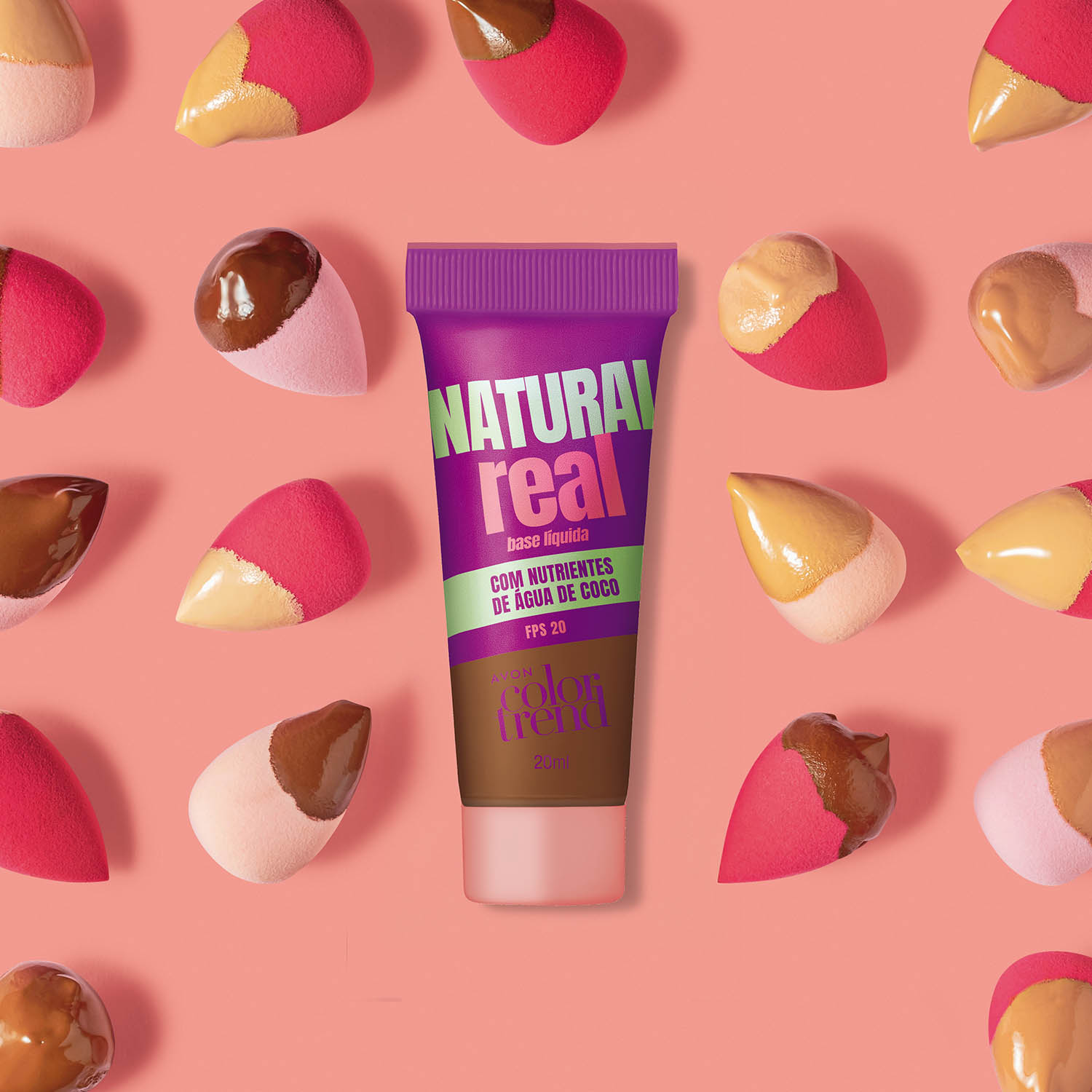 AVON COLOR TREND NATURAL REAL BASE LÍQUIDA FPS 20 240 N