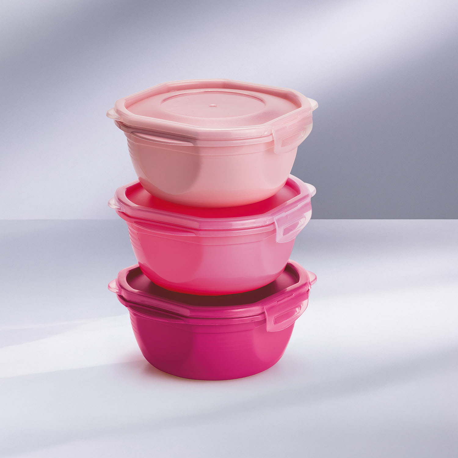 Jogo 3 Potes com Travas Rosas