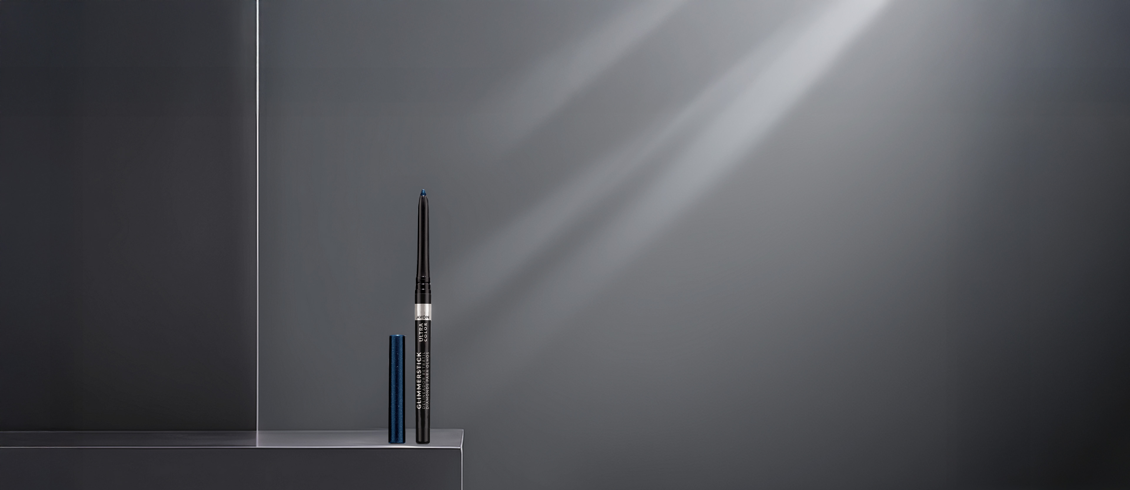 Delineador Retrátil Diamond Brilho Azul Marinho