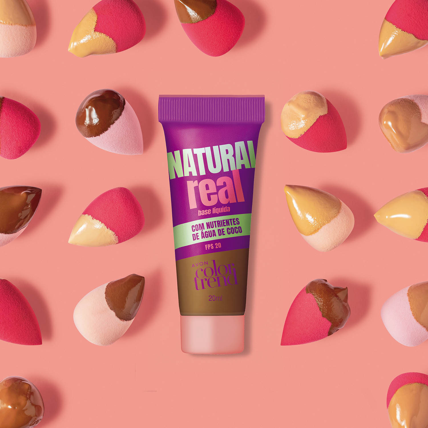 AVON COLOR TREND NATURAL REAL BASE LÍQUIDA FPS 20 240 N