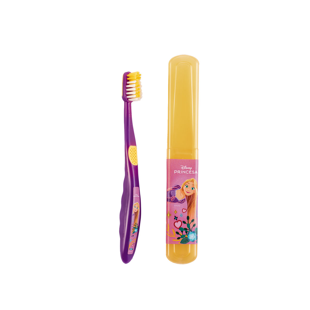 Escova De Dentes Com Estojo Rapunzel