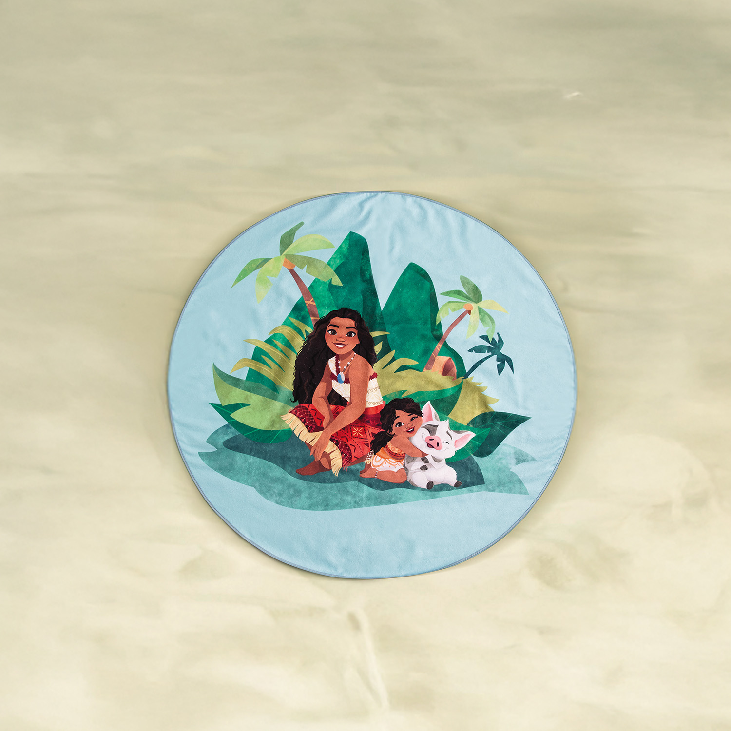 Toalha de Praia Redonda Aveludada Moana