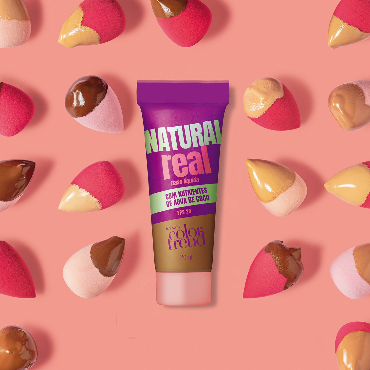 AVON COLOR TREND NATURAL REAL BASE LÍQUIDA FPS 20 240 N