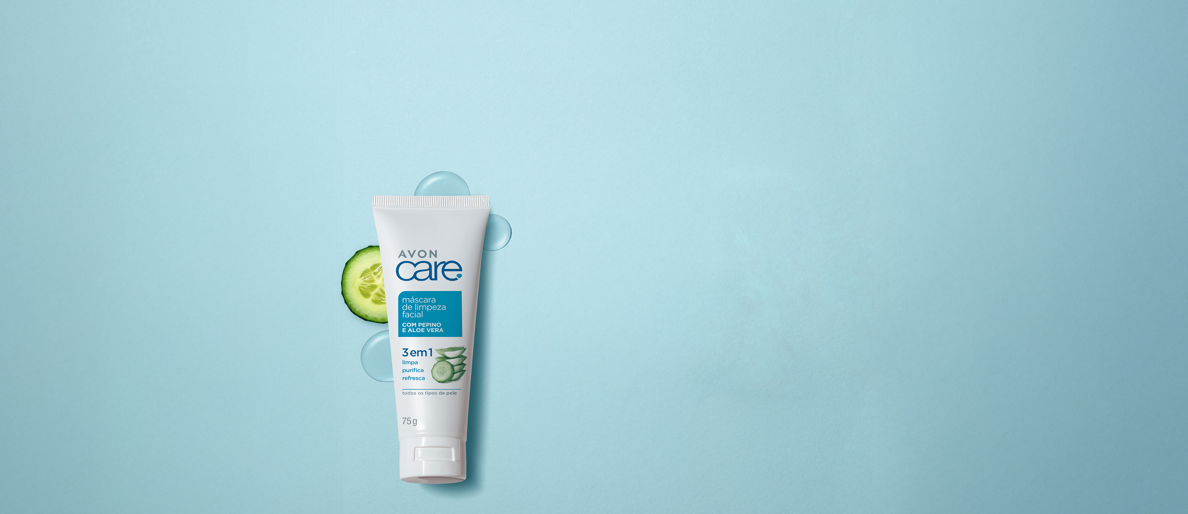 Avon Care Máscara de Limpeza Facial Pepino e Aloe Vera