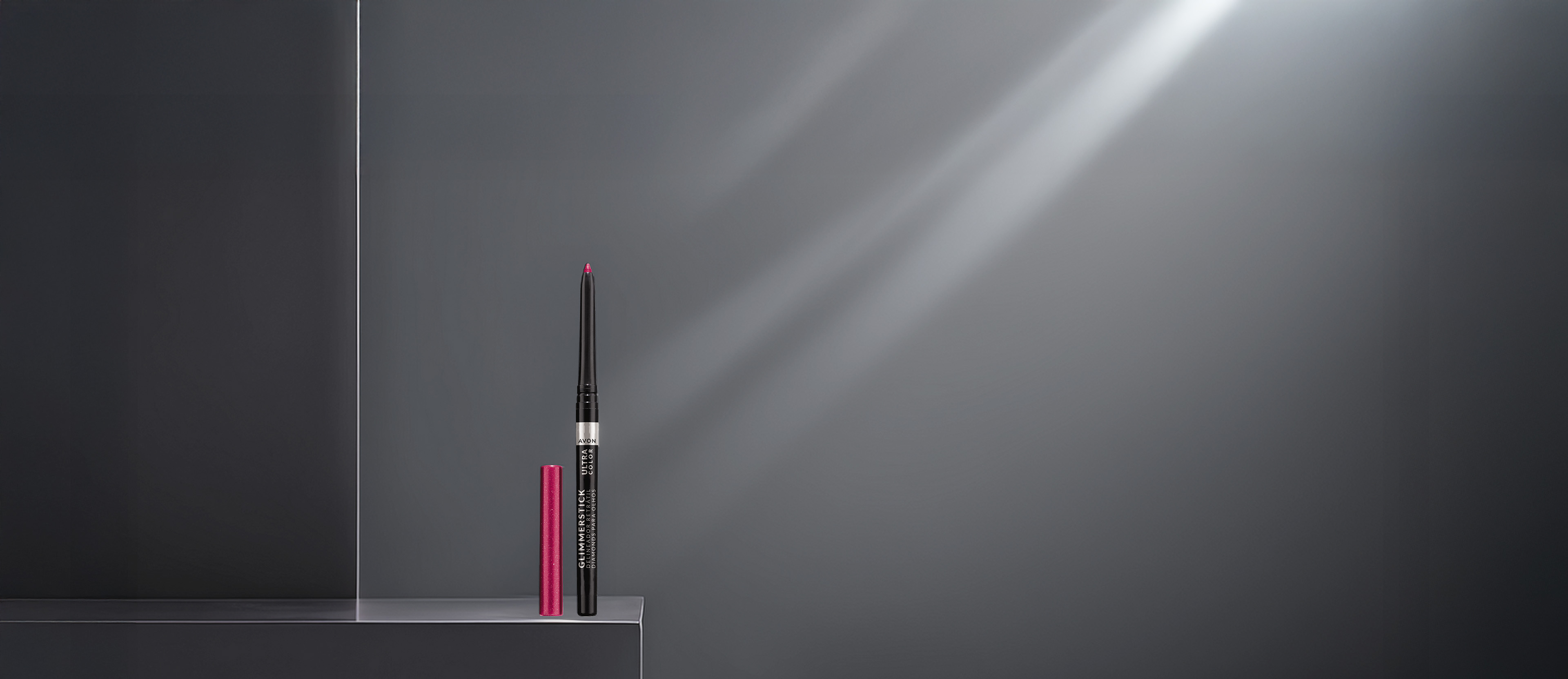 Delineador Retrátil Diamond Brilho Fucsia