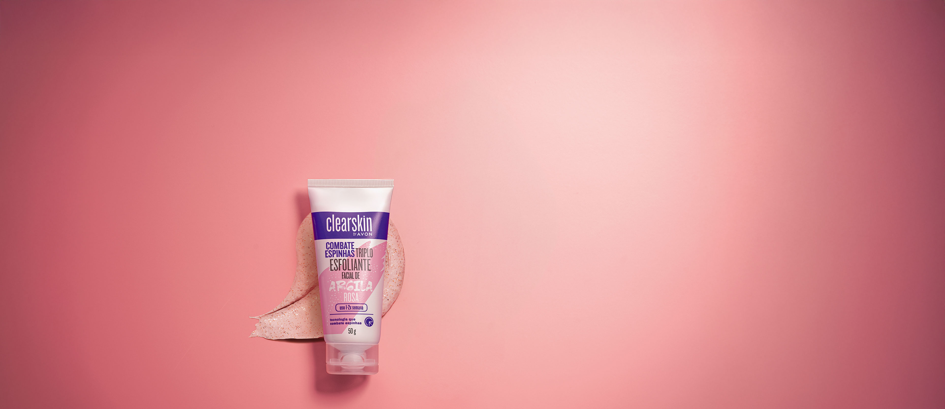 CLEARSKIN ESFOLIANTE FACIAL TRIPLA AÇÃO COM ARGILA ROSA