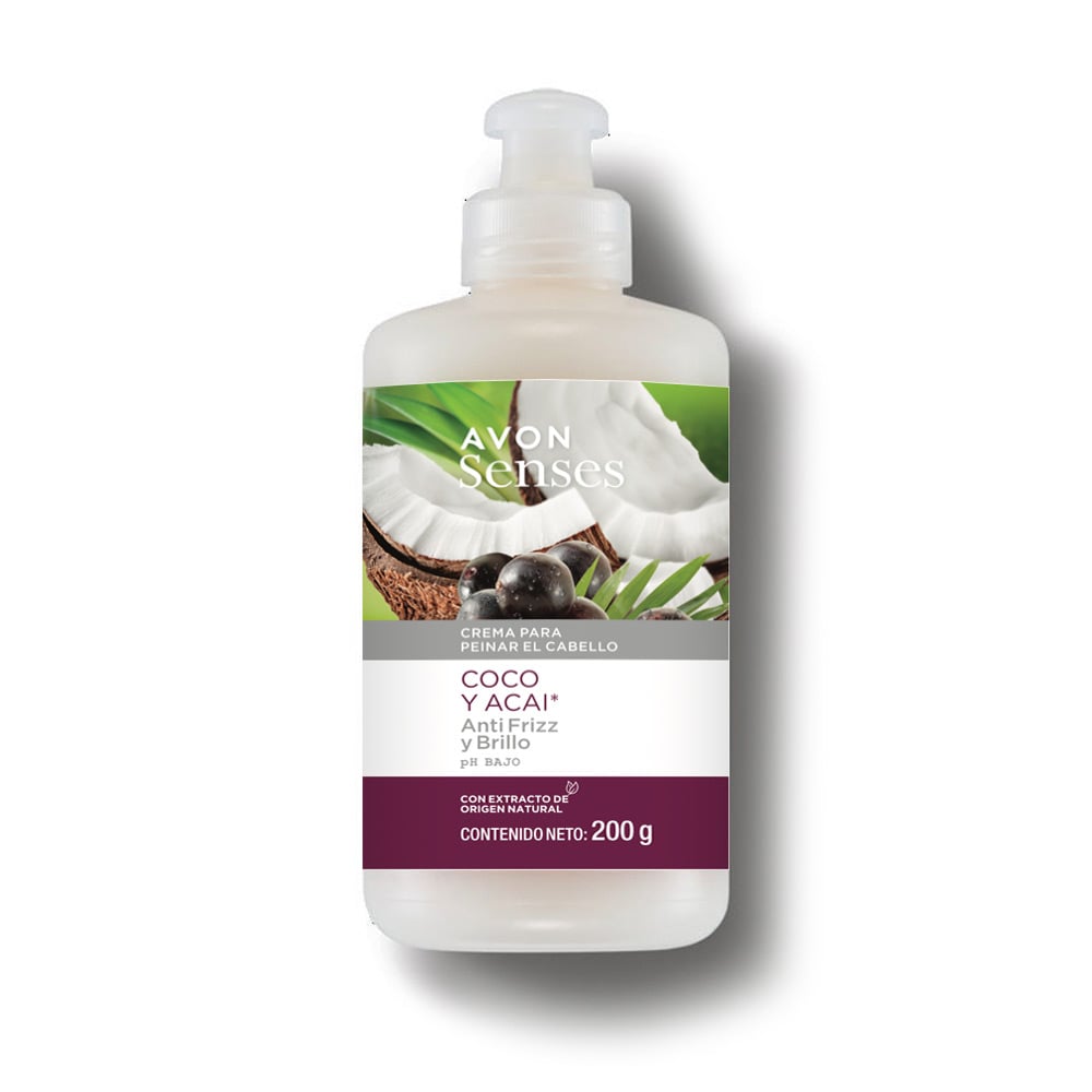 Crema para peinar el cabello Coco y Acai | Avon Senses