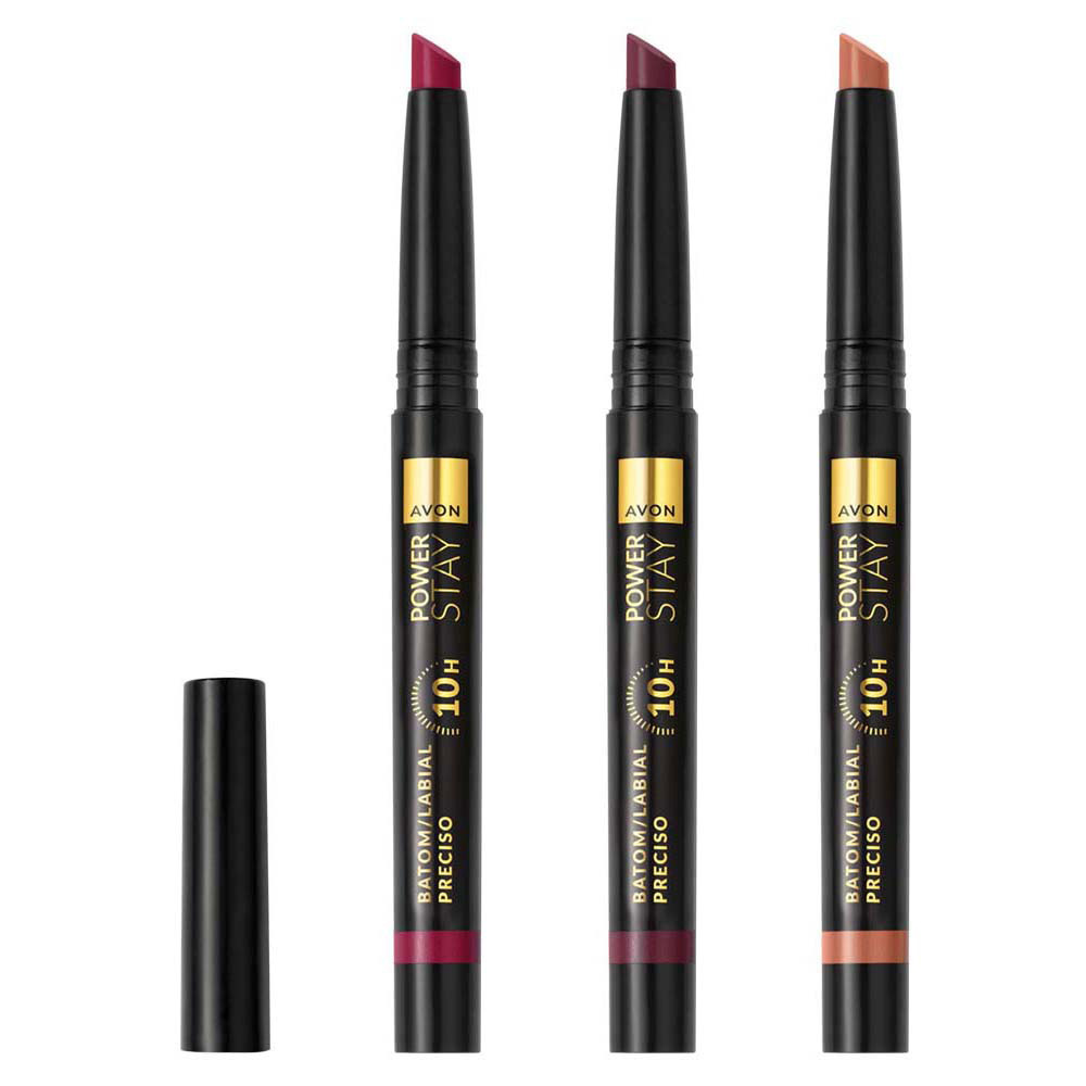 Kit Power Stay Labial Preciso Amber Model Maroon Garnet Glory Bronze Champion