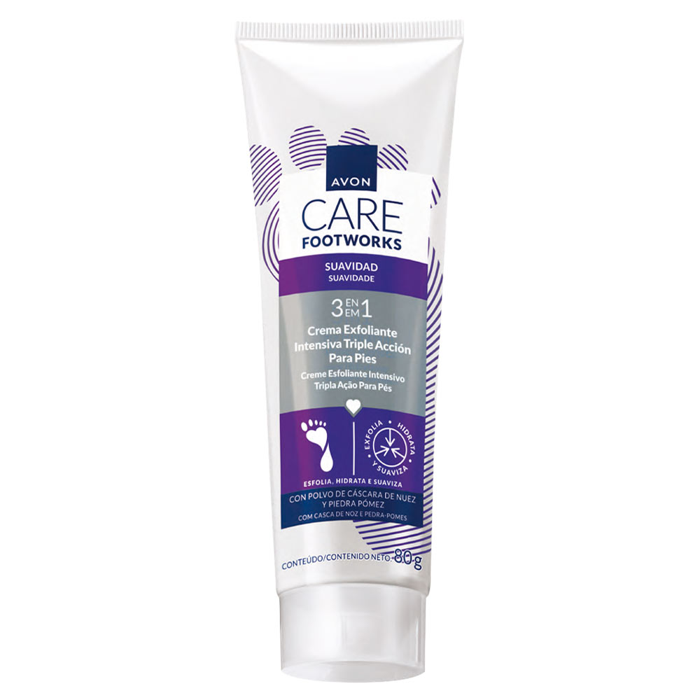Crema exfoliante intensiva triple acción para pies - Avon Care Footworks