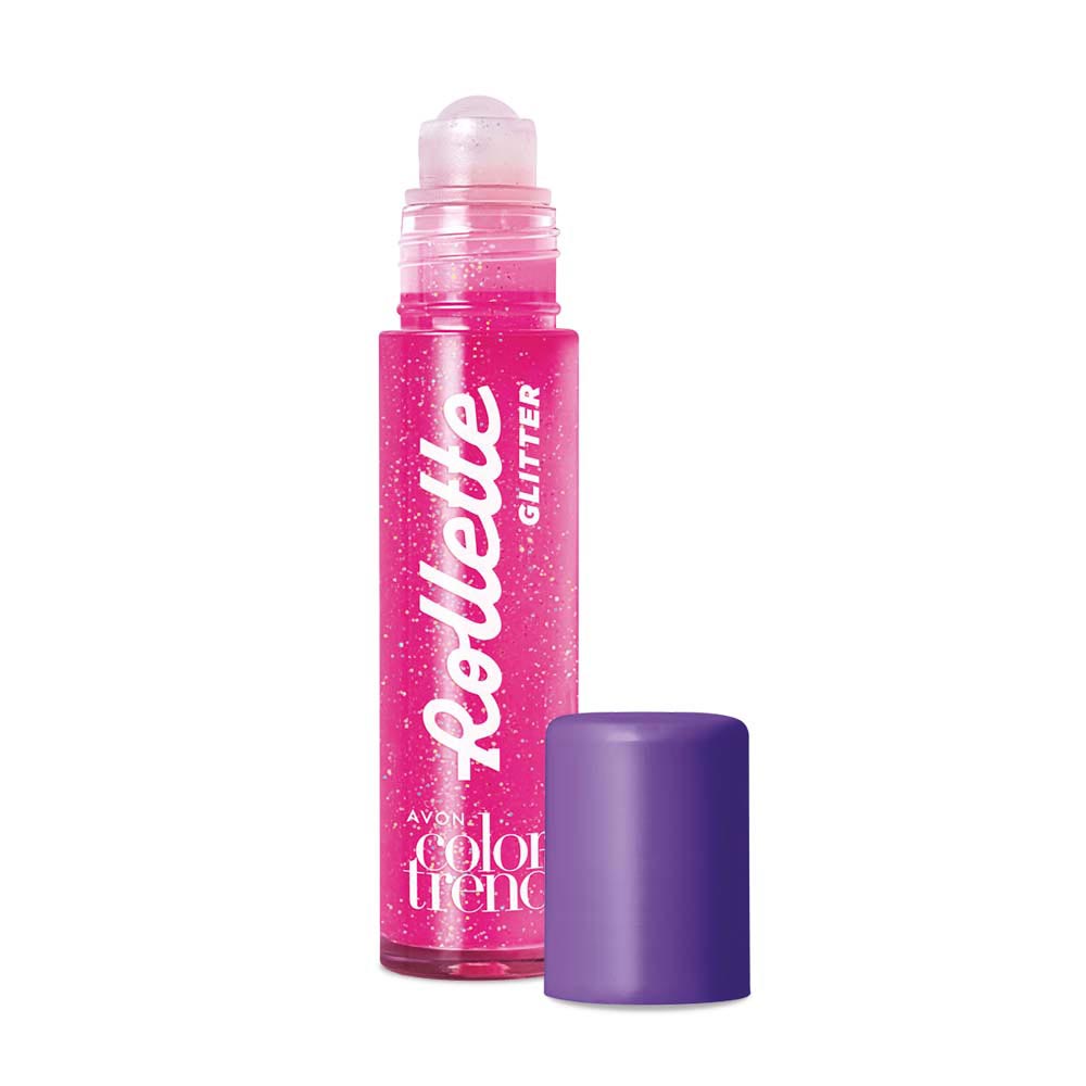 Brillo Labial Rollette con Glitter Fresa | Color Trend