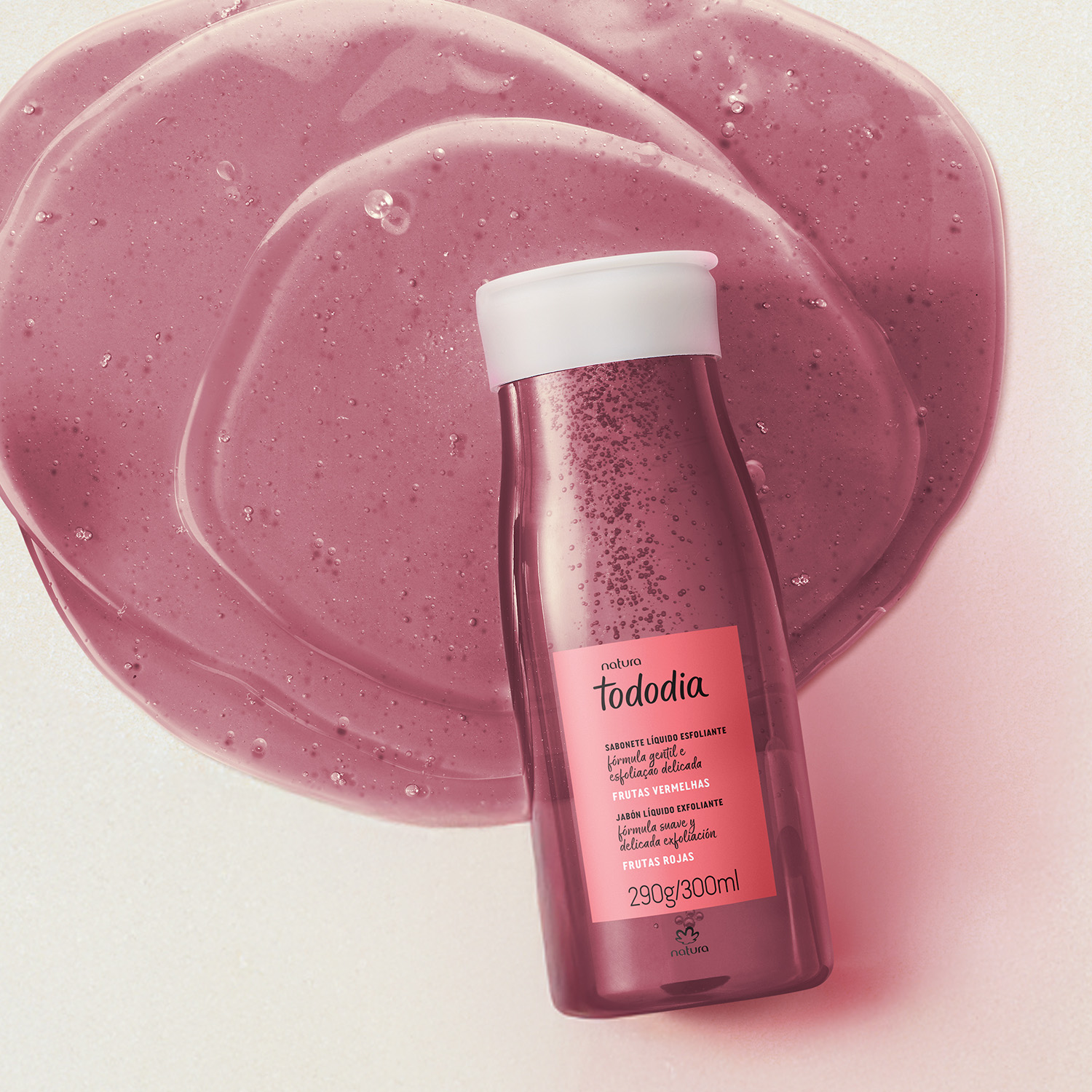 Jabón líquido en gel frutas rojas